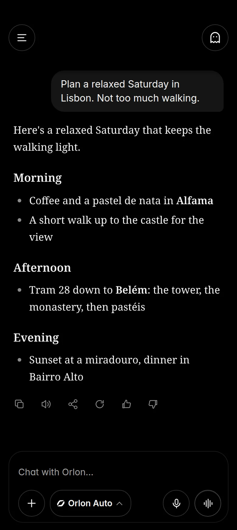 The same chat in the Orlon Android app